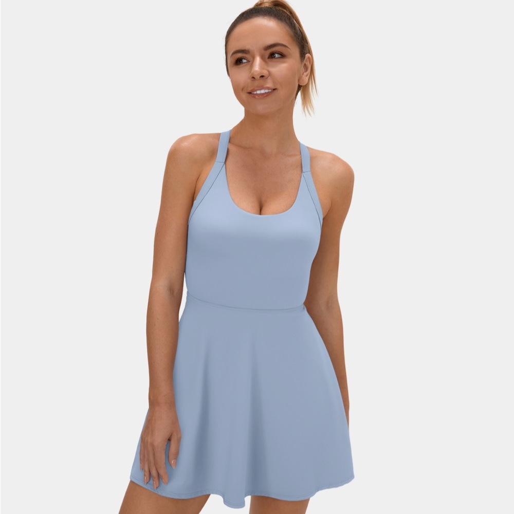 Backless, cut out, twisted side pocket – 2 in 1 mini barre ballet dance dress